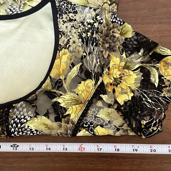 Women Fairy Corset Top Size L Forest Grunge Witchy Festival Lace Mesh Coquette - Picture 10 of 12